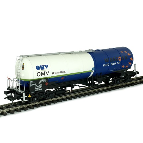 Lenz 42323-11 - Kesselwagen Zans, OMV/Wascosa, Epoche 6, weiß und blau