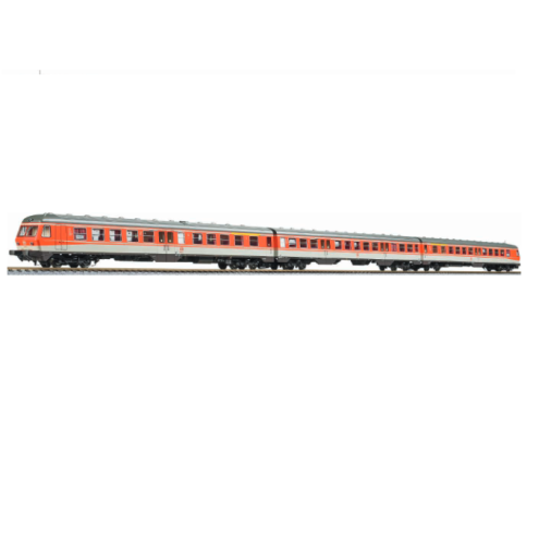 Liliput 133169 - Dieseltriebw. BR 614/914, blutorange/kieselgrau, 3-tlg., DB, Ep.IV
