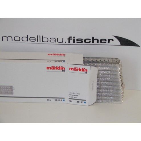 Märklin 20197 - Gerade Gleise transparent