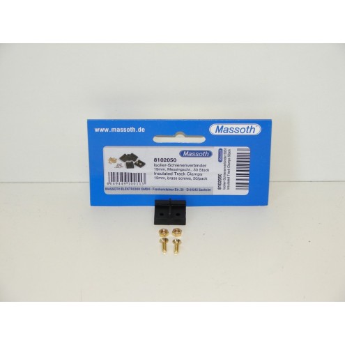 Massoth 8102050 - Isolierschienenverbinder Spur G, vermessingte Edelstahlschrauben 50 Stück