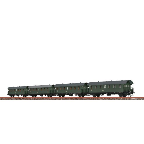 Brawa 46782 - H0 Set Personenwagen DB, Epoche III, AC Digital BASIC+ LED (inkl Befehlswagen)