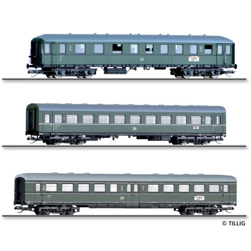 Tillig 01069 - Reisezugwagenset „D 118 Leipzig-Köln“ der DR