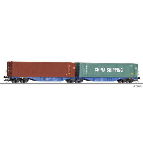 Tillig 18073 - Containertragwagen der ACTS