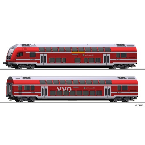 Tillig 01088 - Reisezugwagenset „S-Bahn Dresden“ der DB AG