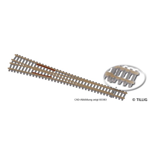 Tillig 83344 - EW3 links 12°, Betonschwelle