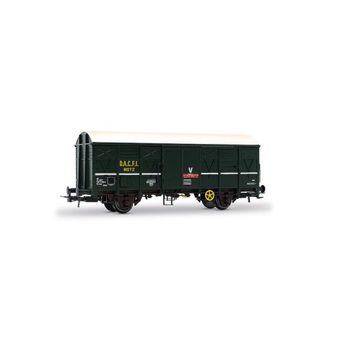 Jouef HJ6290 - SNCF, 2-achs. Gedeckter Wagen G4 D.A.C.F.I. Metz,Grün