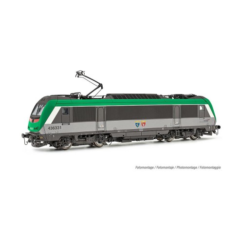 Jouef HJ2458S - SNCF, Zweisystem-Elektrolokomotive Astride BB 36031 Bons-en-Chablais / Castione in Grün-Silber