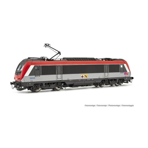 Jouef HJ2459S - SNCF, Zweisystem-Elektrolokomotive Astride BB 36008 Blainville/Damelevières in Rot-Silber