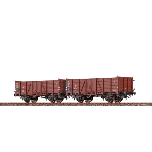 Brawa 48450 - H0 Offene Güterwagen Om21 DB, 2er-Set