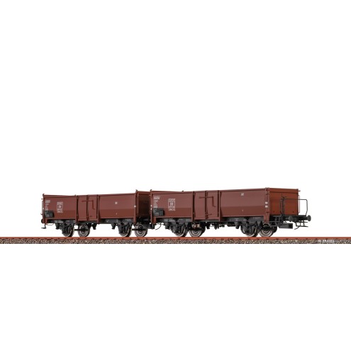 Brawa 48639 - H0 Offene Güterwagen Omm52 DB, 2er-Set