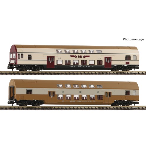 Fleischmann 6260074 - 2er Set DoSto Wagen Senf