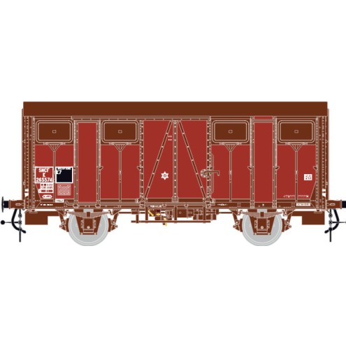 LS Models LS31306 - Ged. Güterwagen OCEM K29 Permaplex SNCF, Ep.IVa