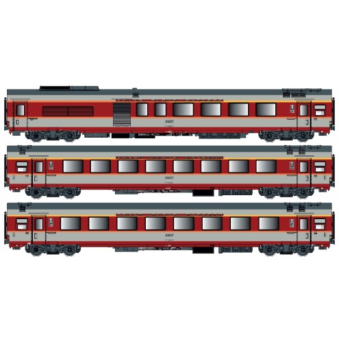 LS Models LS40800AC - 3er Set GC Personenwagen SNCF, Ep.IV, Jules Verne, A, AC