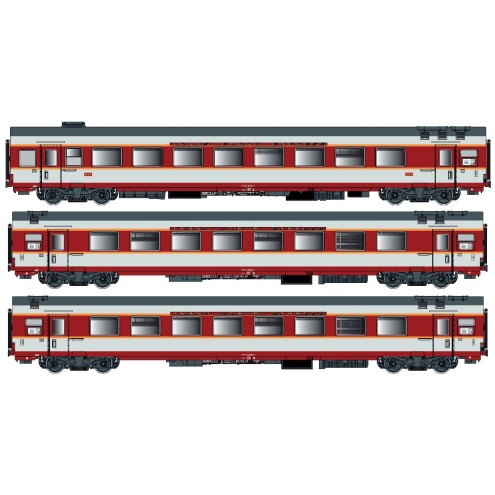 LS Models LS40804DC - 3er Set GC Personenwagen SNCF, Ep.IV, Etendard, B