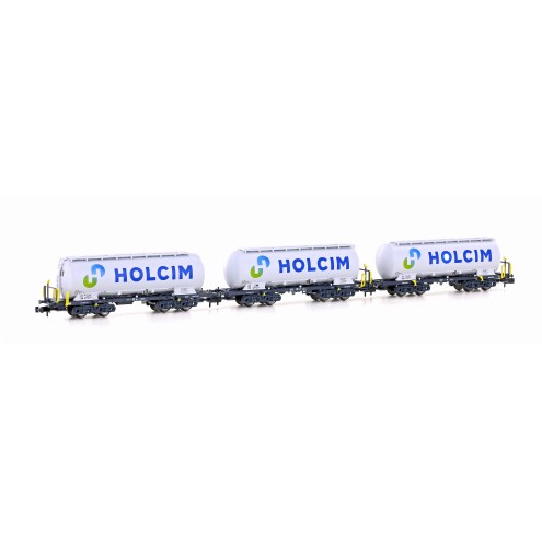 Hobbytrain H23492 - 3er Set Zementsilowagen Uacs Holcim, Ep.VI, neues Logo