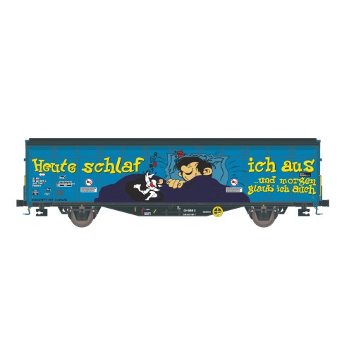 Hobbytrain H45103 - Schiebewandwagen Hbbillns SBB, Ep.VI, Graffiti-Serie (1)