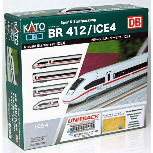 KATO K10-008A - Startset ICE4, 4-tlg. DBAG, Ep.VI, Gleis-Oval mit Trafo