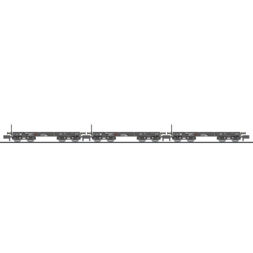 Liliput 260181 - 3-tlg. Set, 4-achs. Schwerlastwagen, Rlmmp, DR, Ep.IV