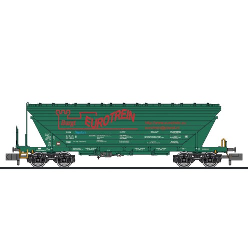 Liliput 265901 - Getreidetransportw. Uagpps, "Burgt EUROTREIN", SK, grün, Ep.V-VI