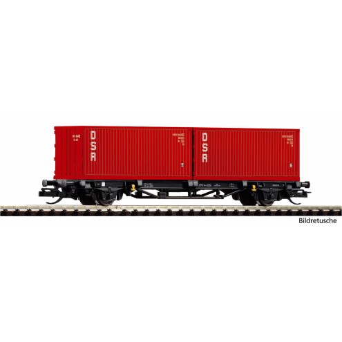 Piko 47727 - TT-Containertragwg. 2X20` DSR DR IV
