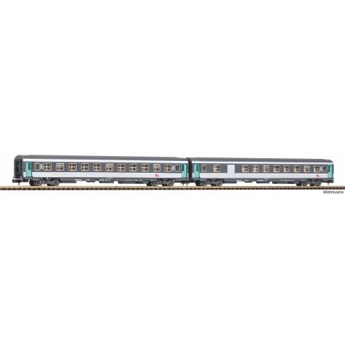 Piko 94508 - N-2er Set Abteilwg. 2.Kl.+ 2.Kl./Gepäckabteil SNCF VI