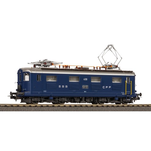 Piko 96893 - E-Lok/Sound Re 4/4 I 409 blau SBB III + PluX22 Dec.