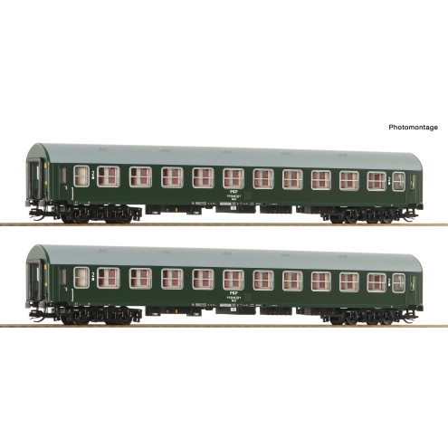 Roco 6280043 - 2er Set Personenwagen Y/B 70 PKP „Spur TT“