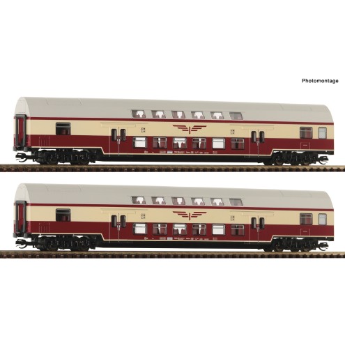 Roco 6280046 - 2er Set Doppelstock Sputnik DR „Spur TT“