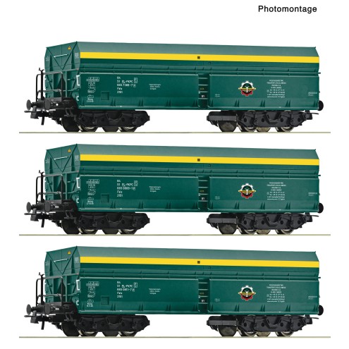 Roco 6600195 - 3er Set Selbstentladewag.