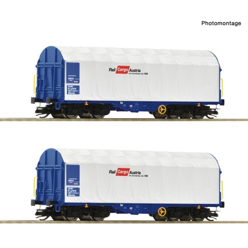 Roco 6680007 - 2er Set Schiebeplanenwag. RCA „Spur TT“