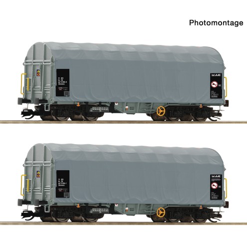 Roco 6680025 - 2er Set Schiebeplanenwagen CD Cargo „Spur TT“