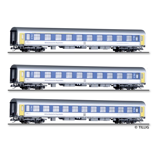 Tillig 01097 - Reisezugwagenset der Mitteldeutschen Regiobahn