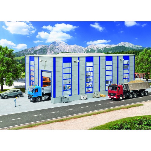 Kibri 39254 - H0 LKW Reparaturhalle, modern
