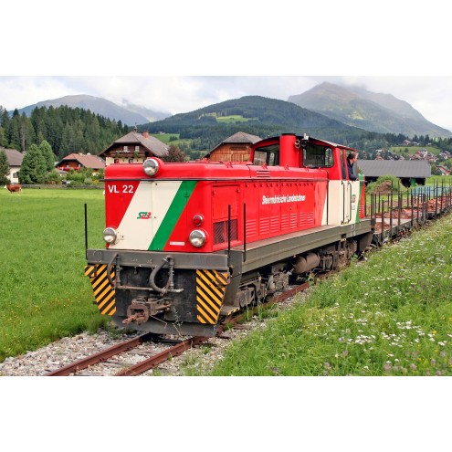 Bemo H0e 1121912 - StLB VL 22 Diesellok rot, Sound