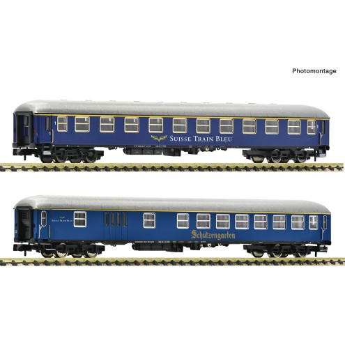 Fleischmann 6260083 - 2er Set Personenwagen Suisse Train Bleue