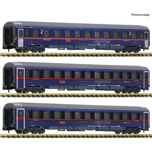 Fleischmann 6260084 - 3er Set Eurofima ÖBB Nightjet