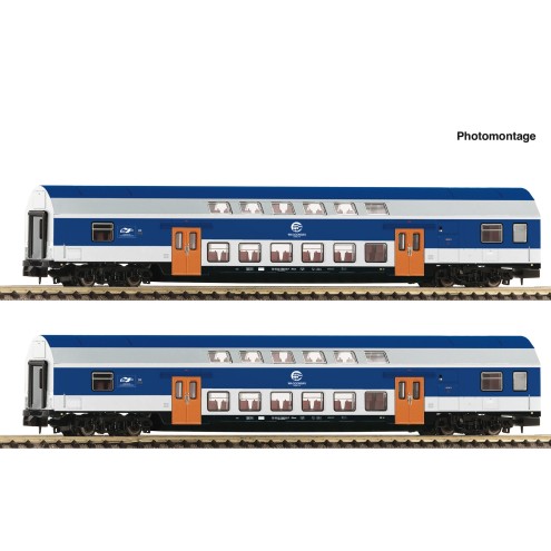 Fleischmann 6260094 - 2er Set DoSto Wagen VEB