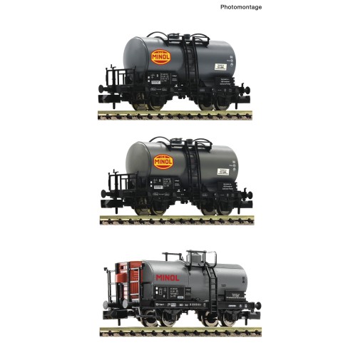 Fleischmann 6660152 - 3er Set Kesselwagen DR Minol