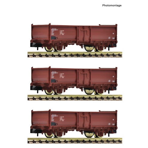 Fleischmann 6660158 - 3er Set offene Güterwagen DR