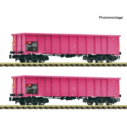 Fleischmann 6660163 - 2er Set offene Güterwagen Eanos SBB