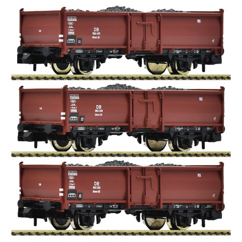 Fleischmann 820530 - 3tlg. Gueterwagen Set Kohle