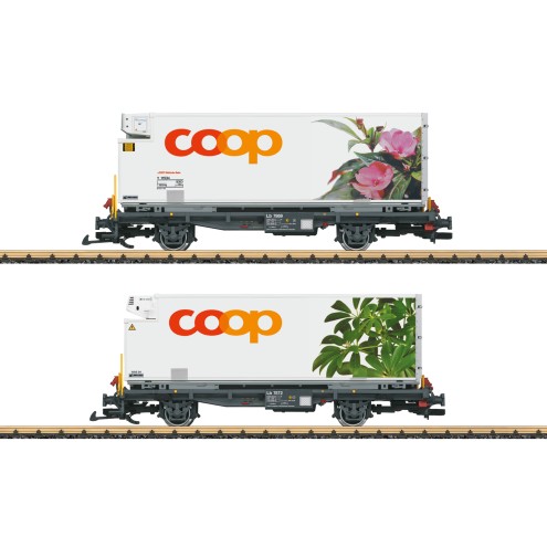 LGB 45885 - Containerwagen-Set Coop RhB