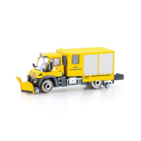 Hobbytrain H32304 - Zweiwege Unimog U423, DB Ep.VI, mit Schneepflug, DC/DCC