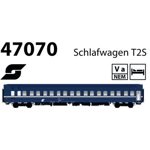 L. S. Models LS47070 - Schlafwagen T2S ÖBB, Ep.Va