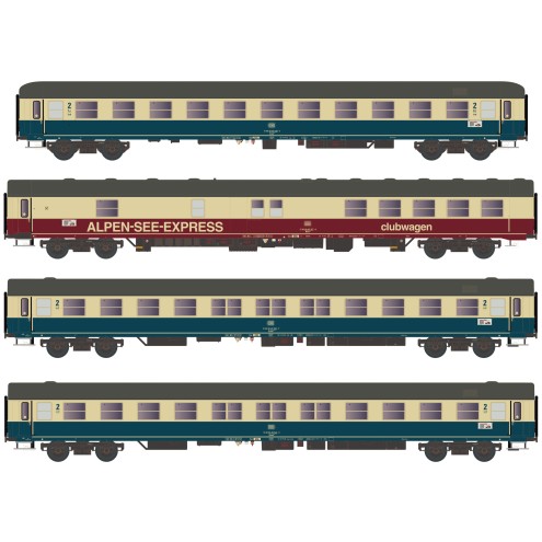 LS Models LS96033AC - 4er Set Personenwagen DB, Ep.IV, Alpenseeexpress, AC