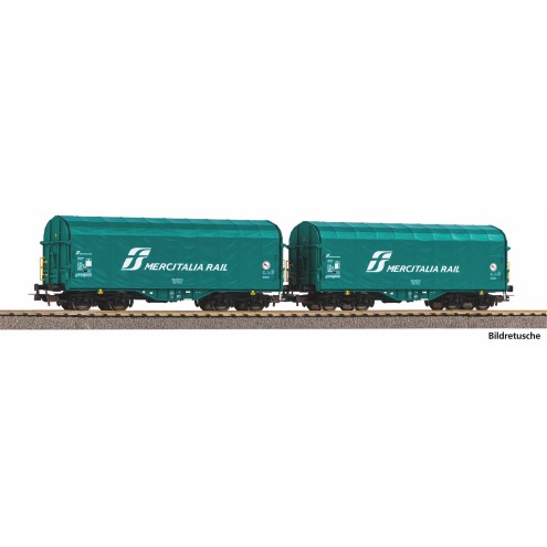 Piko 28345 - 2er Set Schiebeplanenwagen FS IV