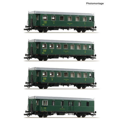 Roco 6220282 - 4er Set Personenwagen "Rybak" CSD AC