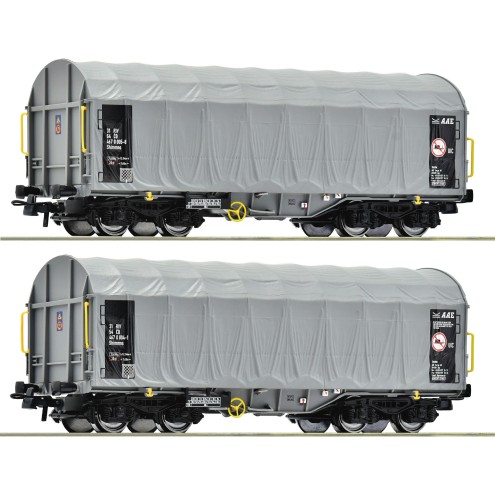 Roco 6600144 - 2er Set Schiebeplanenwag. CD