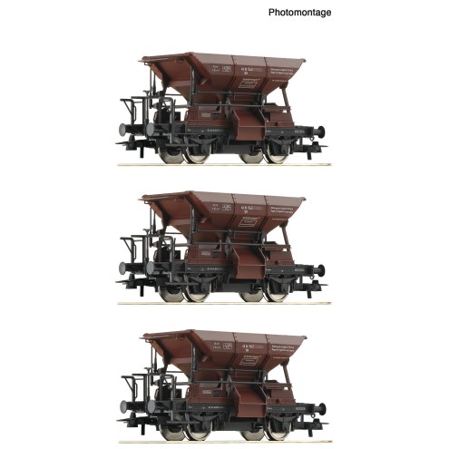 Roco 6600269 - 3er Set Talbot Schotterwagen DB
