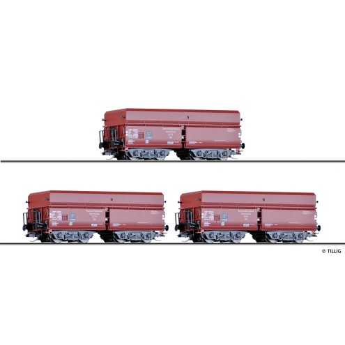 Tillig 01139 - Güterwagenset der DRG, bestehend aus drei Selbstentladewagen OOt Saarbrücken